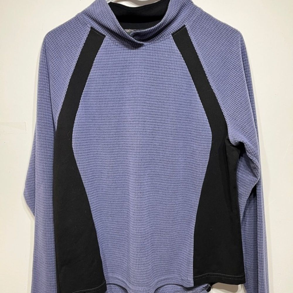 Vintage Y2K Women’s LL Bean Waffle Fleece Athletic Hiking Top Lavender Sz M
